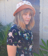 Load image into Gallery viewer, Mushroom Cord Bucket Hat, Unisex Neutral Corduroy Sun Hat, Streetwear Surf Wear Fashion, Beach Wear