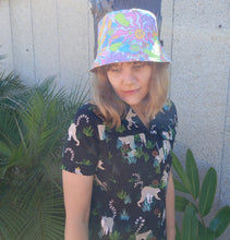 Load image into Gallery viewer, Popsicle Sun Brights Bucket Hat, Unisex Psychedelic Sun Hat, Dopamine Dressing, 90s Style Beach Surf Wear, Street Graffiti