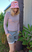 Load image into Gallery viewer, Swirl Brights Bucket Hat, Unisex Psychedelic Pink & Orange Sun Hat