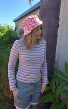 Load image into Gallery viewer, Swirl Brights Bucket Hat, Unisex Psychedelic Pink & Orange Sun Hat