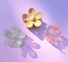 Load image into Gallery viewer, Large Flower Hair Claw, Gloss & Matte Floral Hair Clips, Neutral Tone