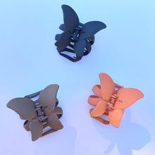 Load image into Gallery viewer, Large Butterfly Hair Claw, Matte Hair Clips, Neutral Autumn Tone