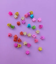 Load image into Gallery viewer, Flower Hair Claw Minis, Matte Floral Hair Clips, Pastel & Brights Y2K Look 90s Style