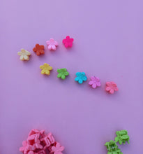 Load image into Gallery viewer, Flower Hair Claw Minis, Matte Floral Hair Clips, Pastel & Brights Y2K Look 90s Style