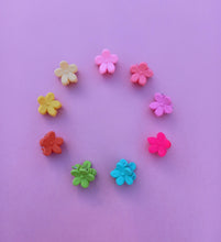 Load image into Gallery viewer, Flower Hair Claw Minis, Matte Floral Hair Clips, Pastel & Brights Y2K Look 90s Style