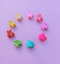 Load image into Gallery viewer, Flower Hair Claw Minis, Matte Floral Hair Clips, Pastel & Brights Y2K Look 90s Style