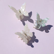 Load image into Gallery viewer, Pearlescent Butterfly Hair Claw, Terazzo Hair Clips,