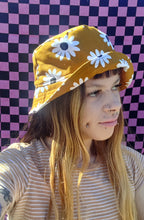 Load image into Gallery viewer, Brown Sweet Daisy Bucket Hat, Unisex Neutral Sun Hat