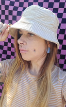 Load image into Gallery viewer, Sandstone Cord Bucket Hat, Unisex Neutral Beige Corduroy Sun Hat, Streetwear Surf Wear Fashion, Beach Wear