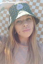 Load image into Gallery viewer, Khaki Shakas Bucket Hat, Unisex 80s 90s Drill Sun Hat, Streetwear Surf Wear Fashion, Beach Wear