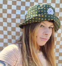 Load image into Gallery viewer, Khaki Shakas Bucket Hat, Unisex 80s 90s Drill Sun Hat, Streetwear Surf Wear Fashion, Beach Wear