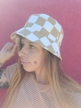 Load image into Gallery viewer, Checkered Bucket Hat, Unisex Sun Hat, Beach Surf Wear