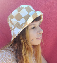 Load image into Gallery viewer, Checkered Bucket Hat, Unisex Sun Hat, Beach Surf Wear