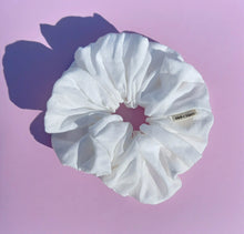 Load image into Gallery viewer, White XL Scrunchie in Linen, Oversized Scrunchies Australia, Special Occasion Scrunchies