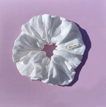 Load image into Gallery viewer, White XL Scrunchie in Linen, Oversized Scrunchies Australia, Special Occasion Scrunchies
