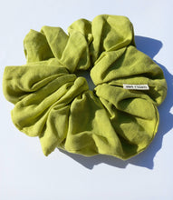 Load image into Gallery viewer, Lime Linen XL Scrunchie, Oversized Fun Scrunchies Australia, Special Occasion Scrunchies