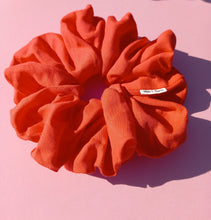 Load image into Gallery viewer, Red Orange Linen XL Scrunchie, Oversized Fun Scrunchies Australia, Luxe Scrunchies