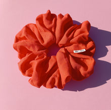 Load image into Gallery viewer, Red Orange Linen XL Scrunchie, Oversized Fun Scrunchies Australia, Luxe Scrunchies