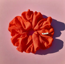 Load image into Gallery viewer, Red Orange Linen XL Scrunchie, Oversized Fun Scrunchies Australia, Luxe Scrunchies