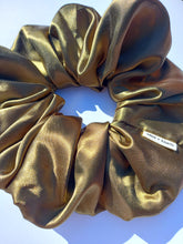 Load image into Gallery viewer, Olive Green XL Scrunchie in Satin, Oversized Scrunchies Australia