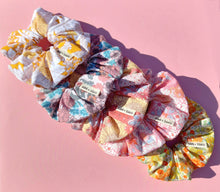 Load image into Gallery viewer, Organic Cotton Floral Scrunchie, Large, Australian Scrunchies Cotton