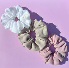 Load image into Gallery viewer, Linen Scrunchie Large, Neutrals &amp; Brights, Australian Scrunchies
