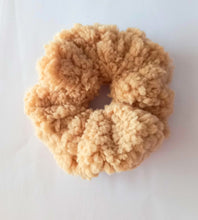 Load image into Gallery viewer, Tan Plush Teddy Scrunchie

