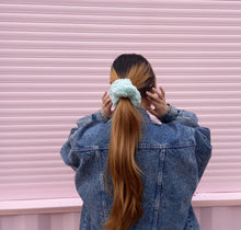 Load image into Gallery viewer, Mint Plush Teddy Scrunchie
