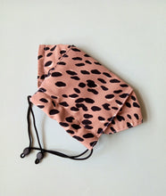 Load image into Gallery viewer, Reusable Fabric Mask / Nude Leopard Animal Print with Filter Pocket, Adjustable Straps