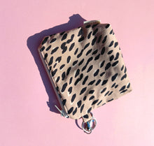 Load image into Gallery viewer, Nude/Blush Leopard Keychain Zipper Pouch, Coin Purse, Accessory Wallet / by Söpö + Tähti