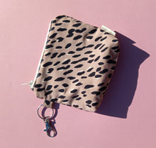 Load image into Gallery viewer, Nude/Blush Leopard Keychain Zipper Pouch, Coin Purse, Accessory Wallet / by Söpö + Tähti