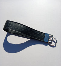 Load image into Gallery viewer, Vegan Snakeskin Keychain Wristlet, Vegan Leather Animal Print Key Fob / by Sopo + Tahti