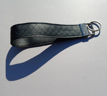 Load image into Gallery viewer, Vegan Snakeskin Keychain Wristlet, Vegan Leather Animal Print Key Fob / by Sopo + Tahti