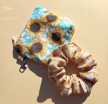 Load image into Gallery viewer, Linen, Large Gingham Yellow Scrunchie, Cotton scrunchie Made in Australia by Sopo & Tahti