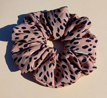 Load image into Gallery viewer, Leopard Print XL Scrunchie in Tan / Blush, Animal Print, Tortoise Look