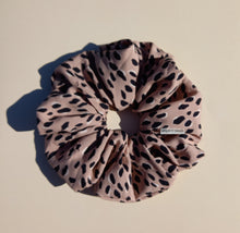 Load image into Gallery viewer, Leopard Print XL Scrunchie in Tan / Blush, Animal Print, Tortoise Look