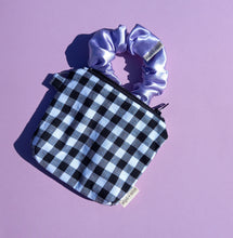 Load image into Gallery viewer, Black Gingham Keychain Zipper Pouch, Coin Purse, Accessory Wallet / by Söpö + Tähti