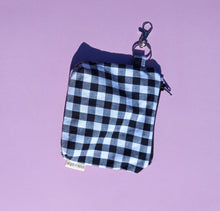 Load image into Gallery viewer, Black Gingham Keychain Zipper Pouch, Coin Purse, Accessory Wallet / by Söpö + Tähti