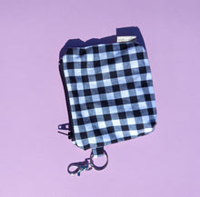 Load image into Gallery viewer, Black Gingham Keychain Zipper Pouch, Coin Purse, Accessory Wallet / by Söpö + Tähti