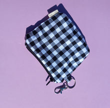 Load image into Gallery viewer, Black Gingham Keychain Zipper Pouch, Coin Purse, Accessory Wallet / by Söpö + Tähti