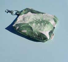 Load image into Gallery viewer, Monstera Tropical Keychain Zipper Pouch, Coin Purse, Accessory Wallet / by Söpö + Tähti