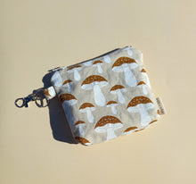 Load image into Gallery viewer, Mushroom Zipper Pouch, Coin Purse, Accessory Wallet / by Söpö + Tähti