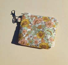 Load image into Gallery viewer, Dreamy Floral Cord Keychain Zipper Pouch, Corduroy Coin Purse, Accessory Wallet / by Söpö + Tähti