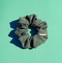 Load image into Gallery viewer, Wild Sage Green Linen Look Large Scrunchie, Stonewash Style