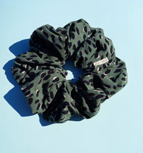 Load image into Gallery viewer, Leopard Print XL Scrunchie in Green / Forest, Animal Print, Tortoise Look