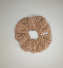 Load image into Gallery viewer, Caramel Lattè Plush Teddy Scrunchie, Furry Fuzzy Scrunchie in Teddie Plush