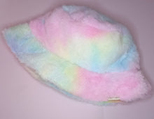 Load image into Gallery viewer, Pastel Rainbow Faux Fur Bucket Hat by Söpö & Tähti