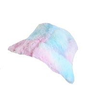 Load image into Gallery viewer, Pastel Rainbow Faux Fur Bucket Hat by Söpö & Tähti