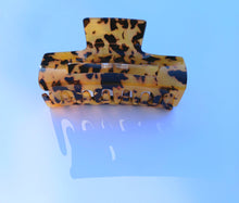 Load image into Gallery viewer, Large Rectangle Grip Hair Claw, Gloss Tortoise Shell Look Hair Clip