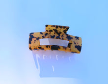 Load image into Gallery viewer, Large Rectangle Grip Hair Claw, Gloss Tortoise Shell Look Hair Clip